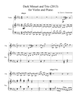 Dark Minuet for Violin and Piano