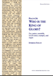 Psalm 24: Who is the King of Glory?