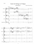 Suite for Strings in F Major--Score