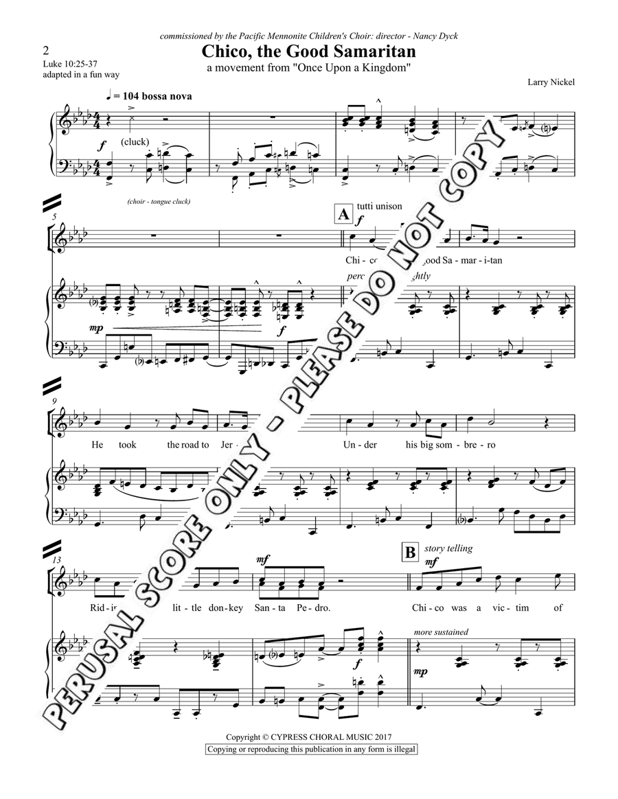 Chico, The Good Samaritan SSA scores gallery preview page 2