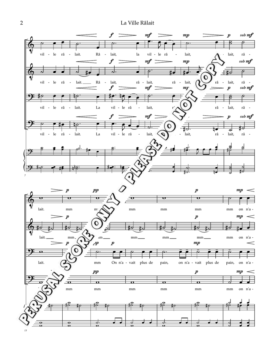 Les Plaines D'abraham Les Plaines D'abraham TTBB scores gallery preview page 3