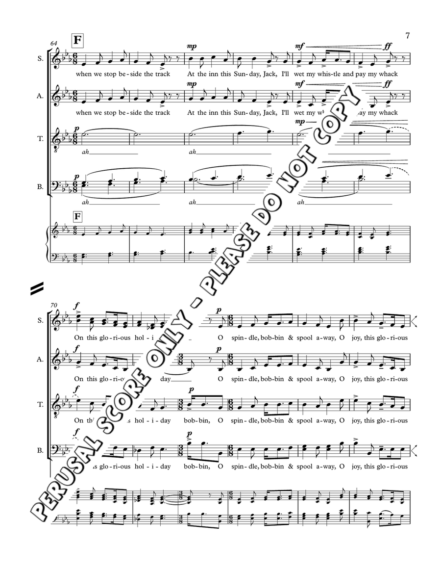 Serving Girl's Holiday Serving Girl's Holiday 4-Part scores gallery preview page 7