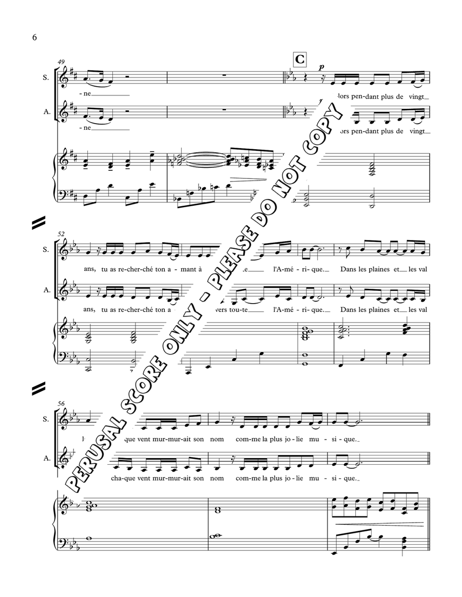 Evangeline SSA - Sheet Music page 6