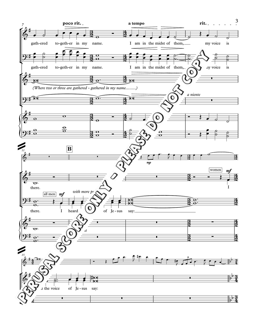 I Heard The Voice Of Jesus Say 4-Part scores gallery preview page 3