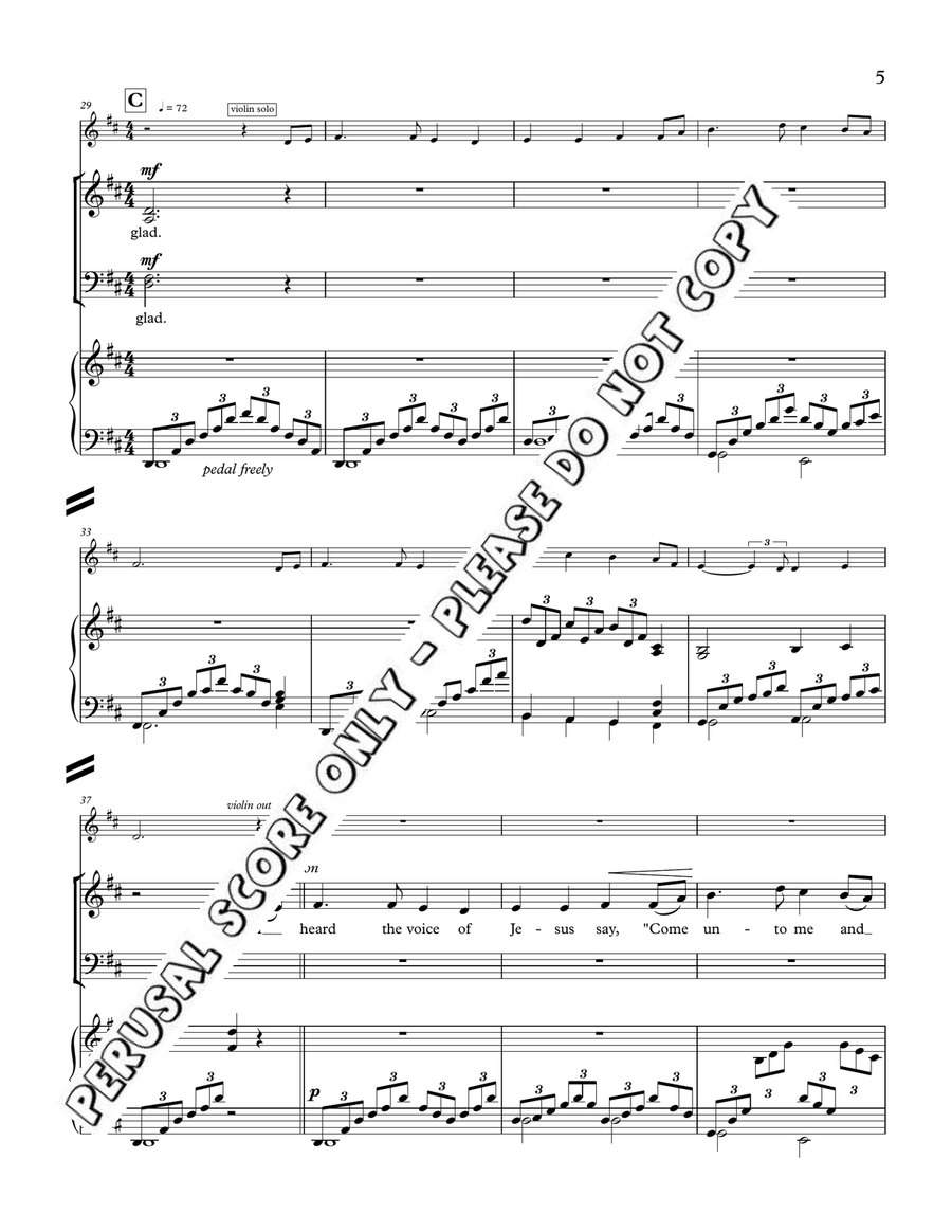 I Heard The Voice Of Jesus Say 4-Part scores gallery preview page 5