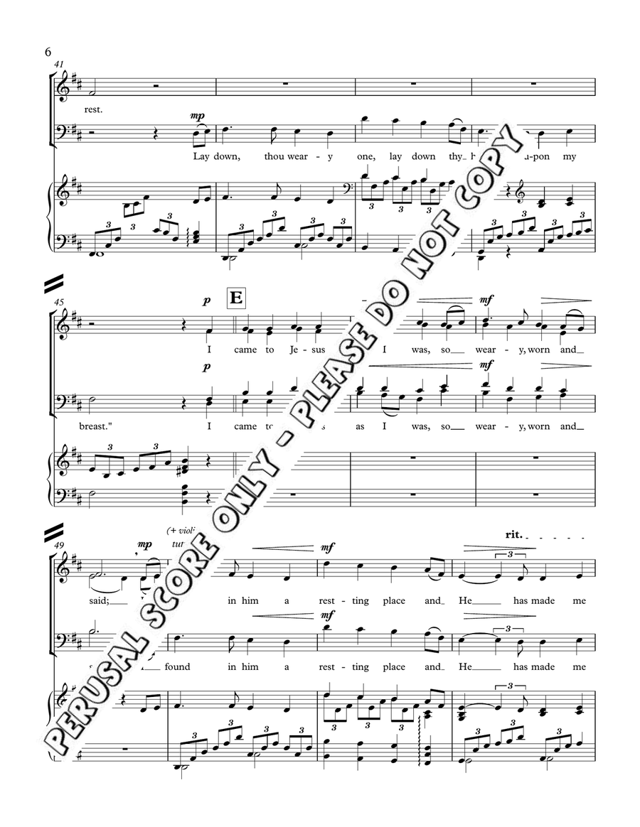 I Heard The Voice Of Jesus Say 4-Part scores gallery preview page 6