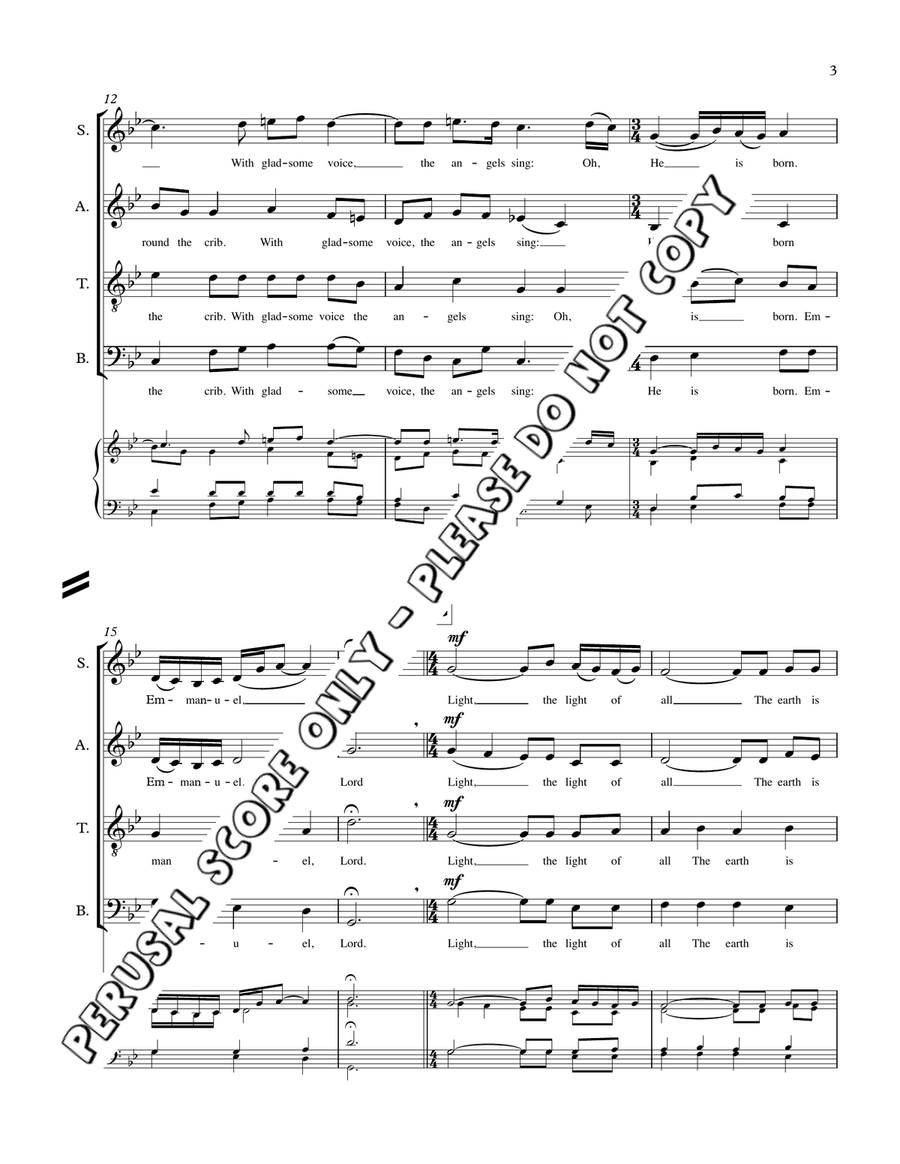 Most Sacred Night Most Sacred Night 4-Part scores gallery preview page 4