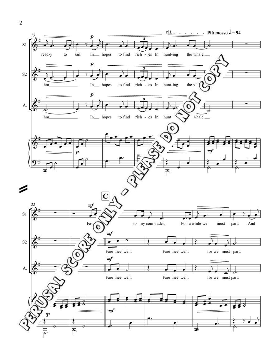 Farewell To Tarwathie Farewell To Tarwathie SSA scores gallery preview page 3