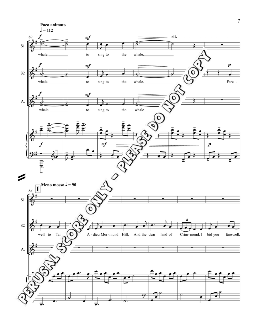 Farewell To Tarwathie Farewell To Tarwathie SSA scores gallery preview page 8