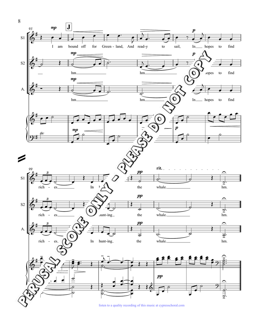 Farewell To Tarwathie Farewell To Tarwathie SSA scores gallery preview page 9