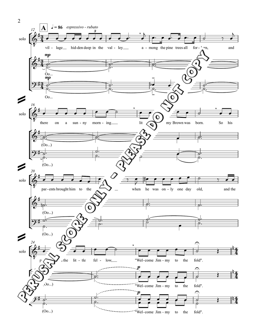 The Jimmy Brown Song The Jimmy Brown Song 4-Part scores gallery preview page 3