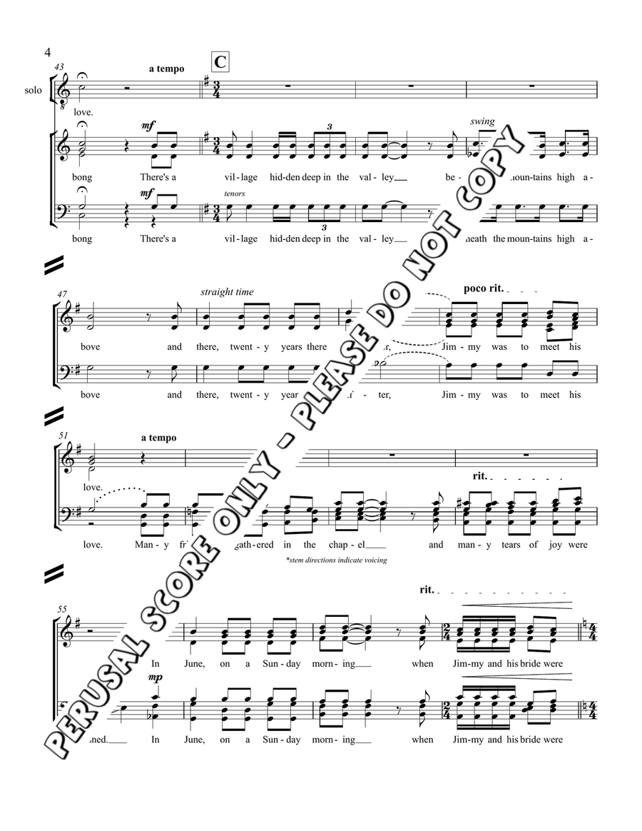 The Jimmy Brown Song The Jimmy Brown Song 4-Part scores gallery preview page 5