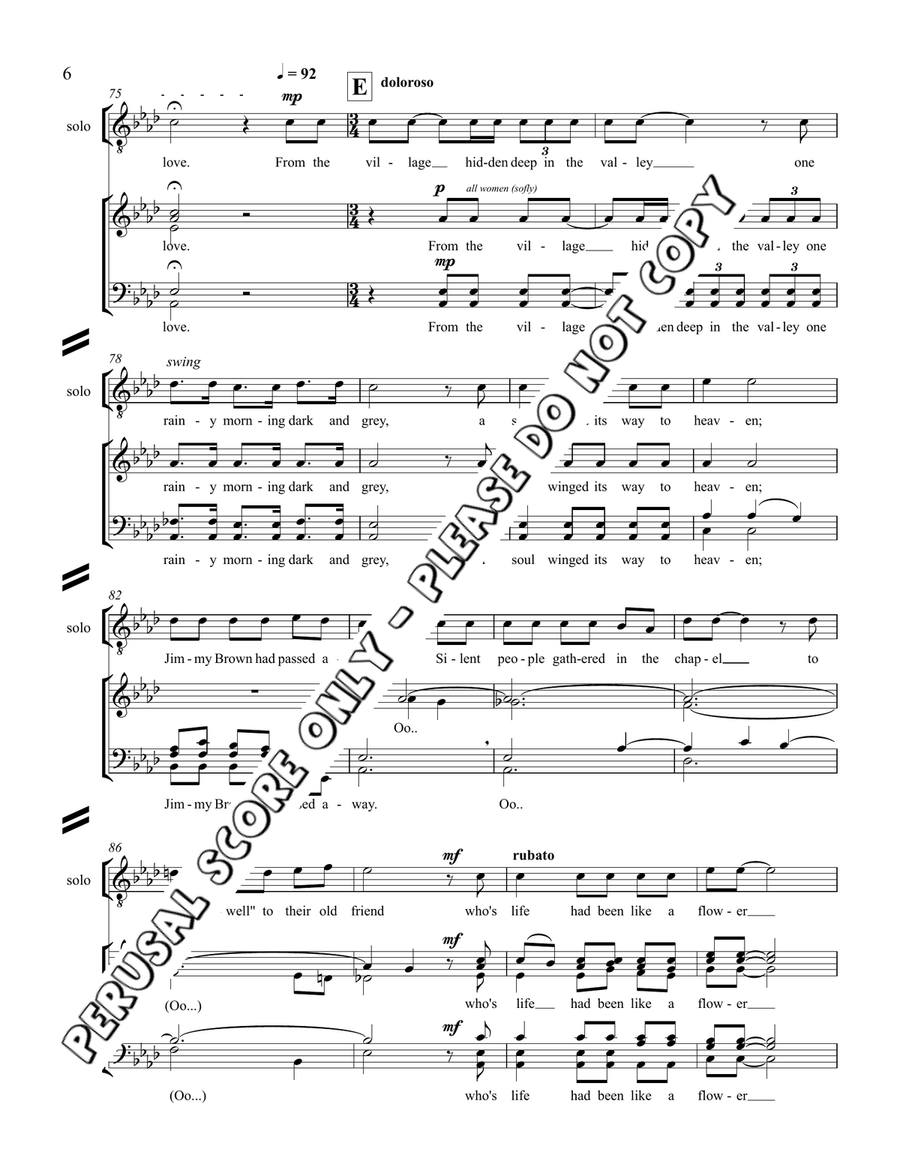 The Jimmy Brown Song The Jimmy Brown Song 4-Part scores gallery preview page 7