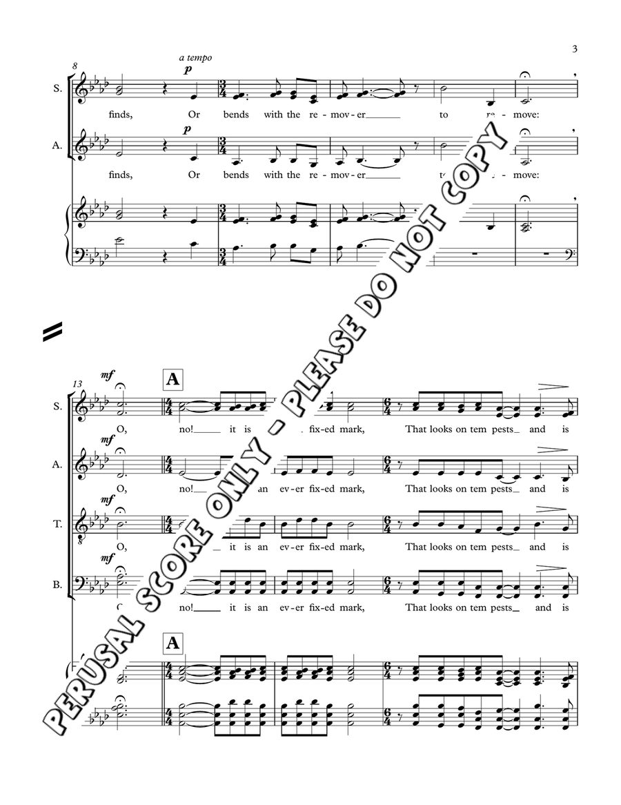 Sonnet : The Marriage Of True Minds 4-Part scores gallery preview page 3