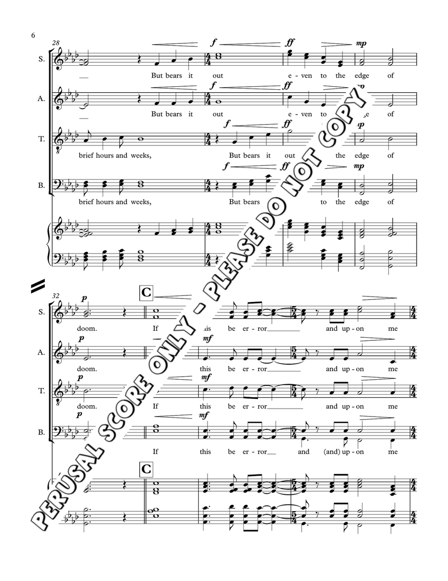 Sonnet : The Marriage Of True Minds 4-Part scores gallery preview page 6
