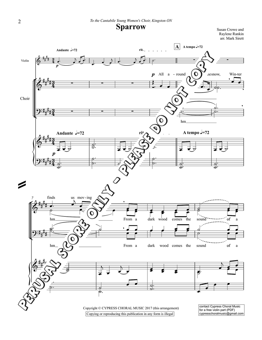 Sparrow Sparrow 4-Part scores gallery preview page 2