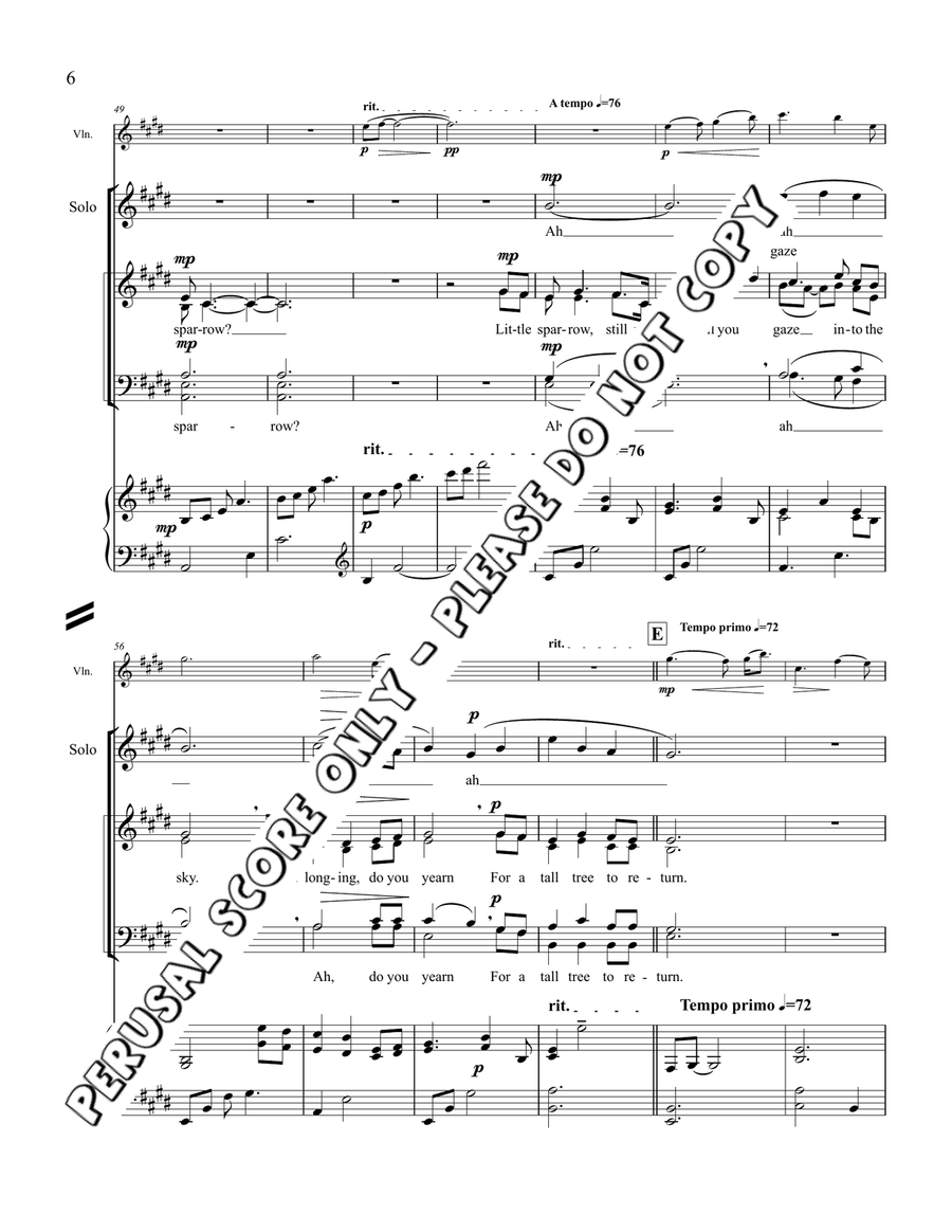 Sparrow Sparrow 4-Part scores gallery preview page 6