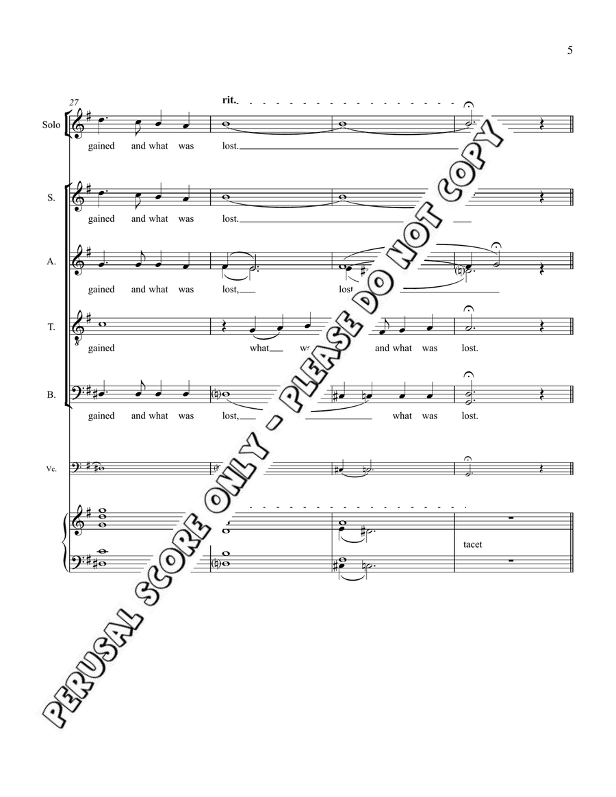 Day Of Remembrance - (Crimson Stain) 4-Part scores gallery preview page 5