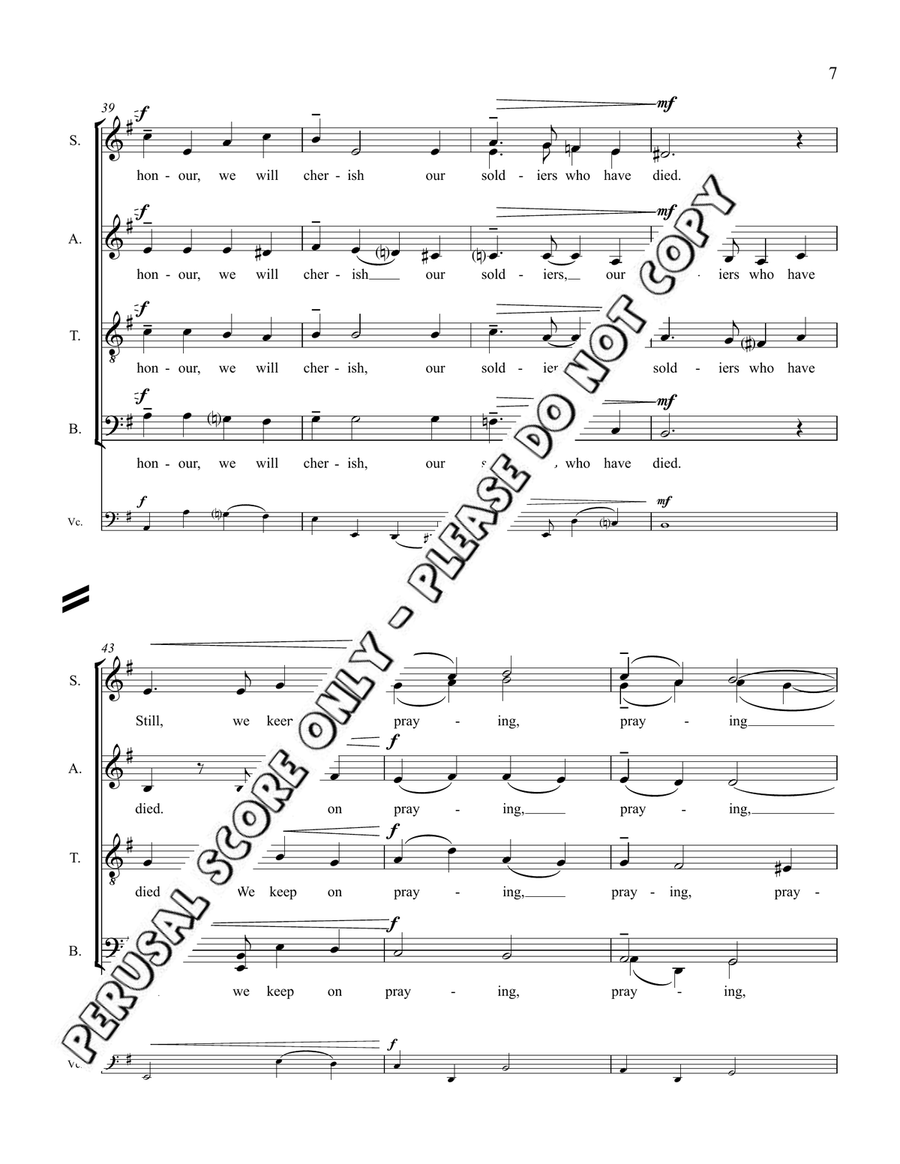 Day Of Remembrance - (Crimson Stain) 4-Part scores gallery preview page 7