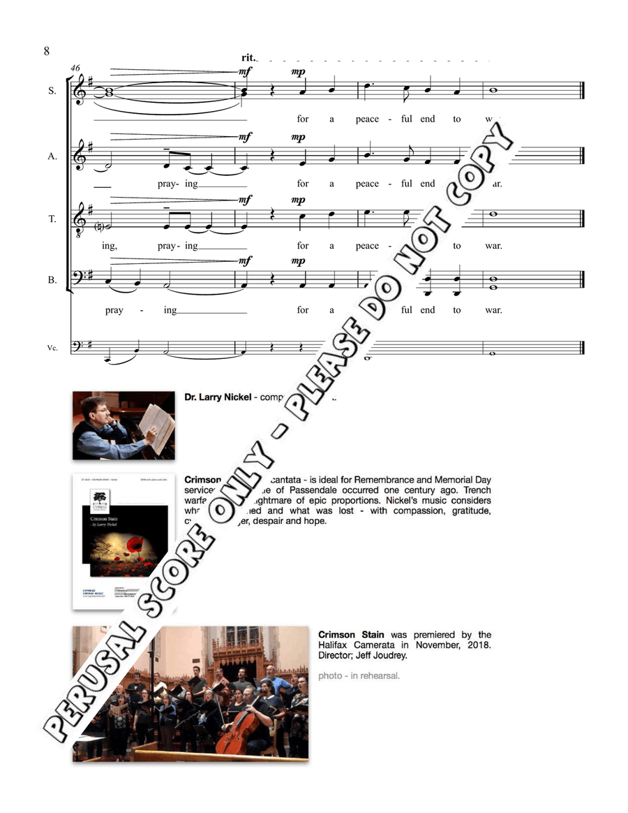 Day Of Remembrance - (Crimson Stain) 4-Part scores gallery preview page 8