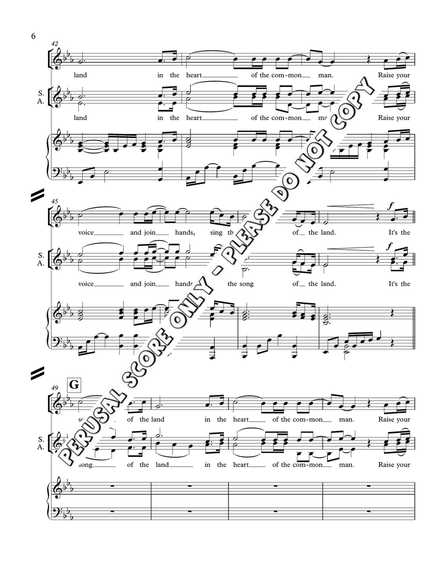 Song Of The Land Song Of The Land SSA scores gallery preview page 6
