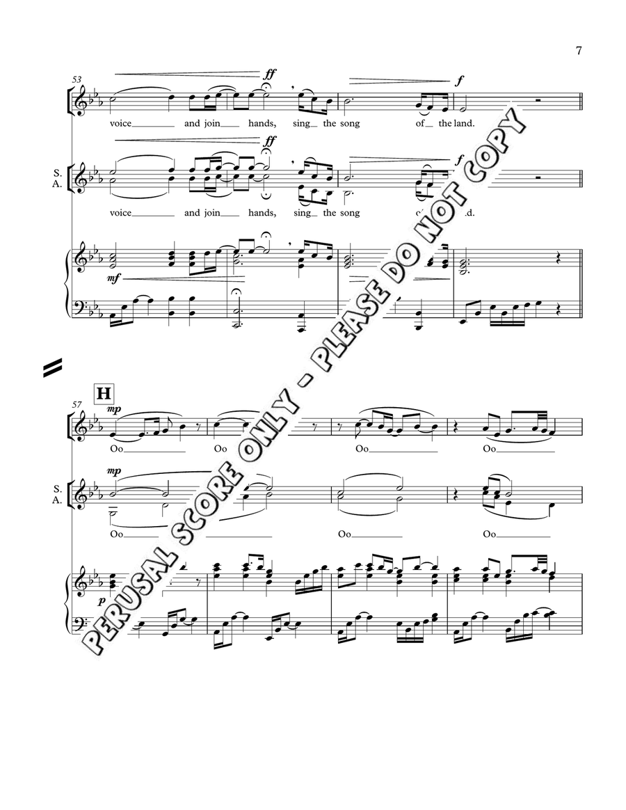 Song Of The Land Song Of The Land SSA scores gallery preview page 7