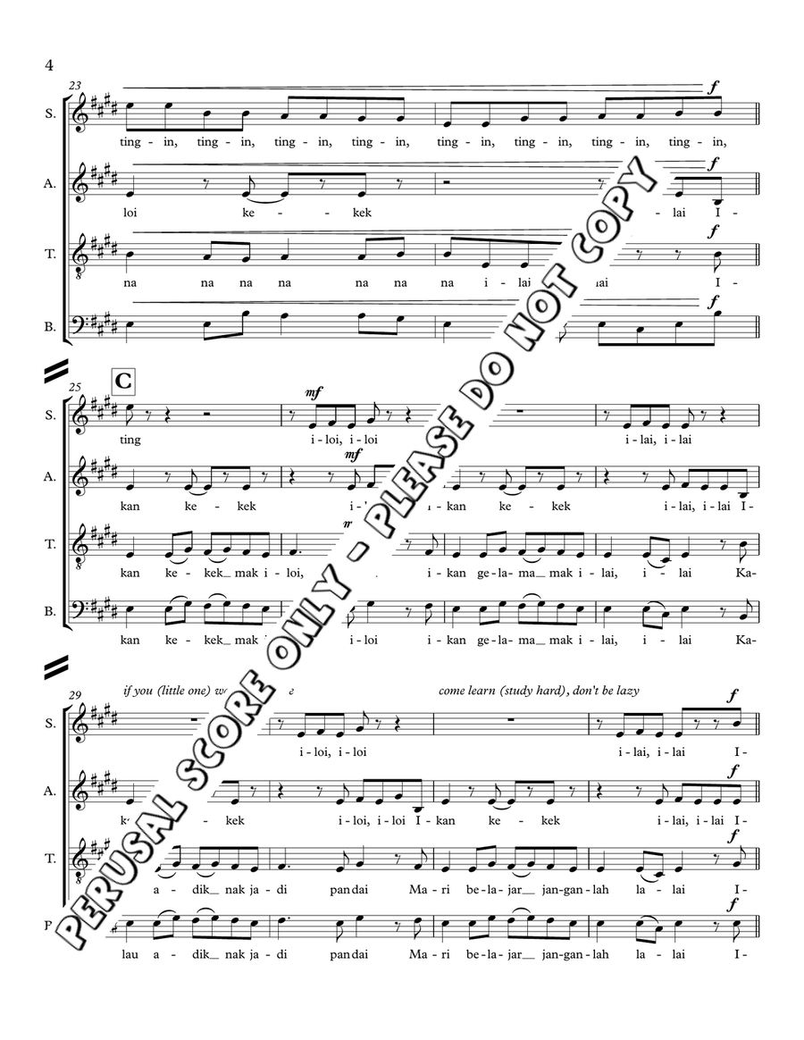 Ikan Kekek Ikan Kekek 4-Part scores gallery preview page 4