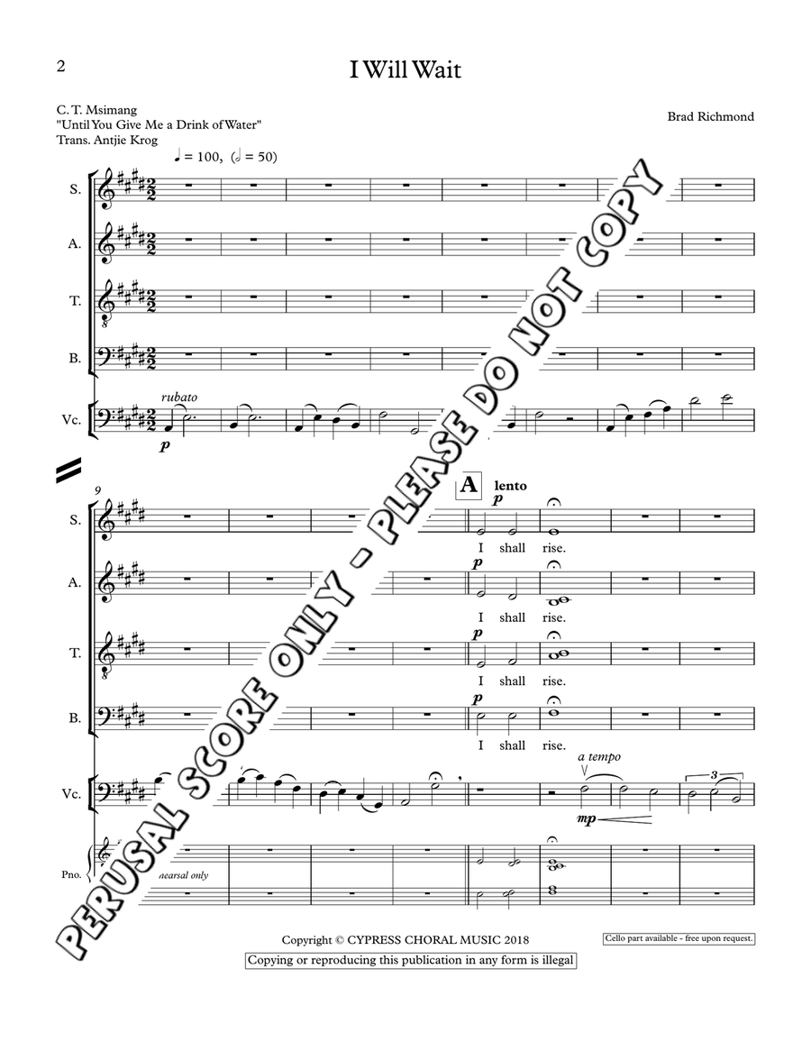 I Will Wait I Will Wait 4-Part scores gallery preview page 2