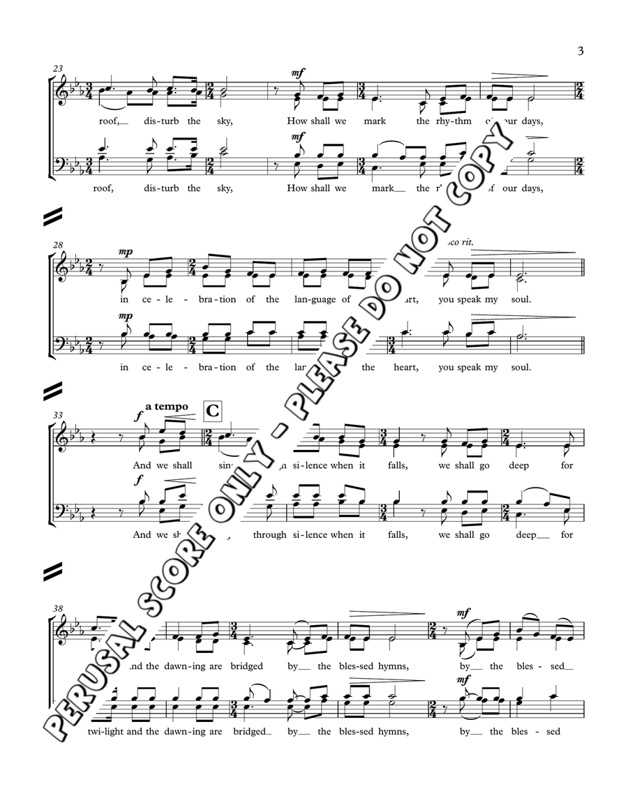 Morning Hymn Morning Hymn 4-Part scores gallery preview page 3