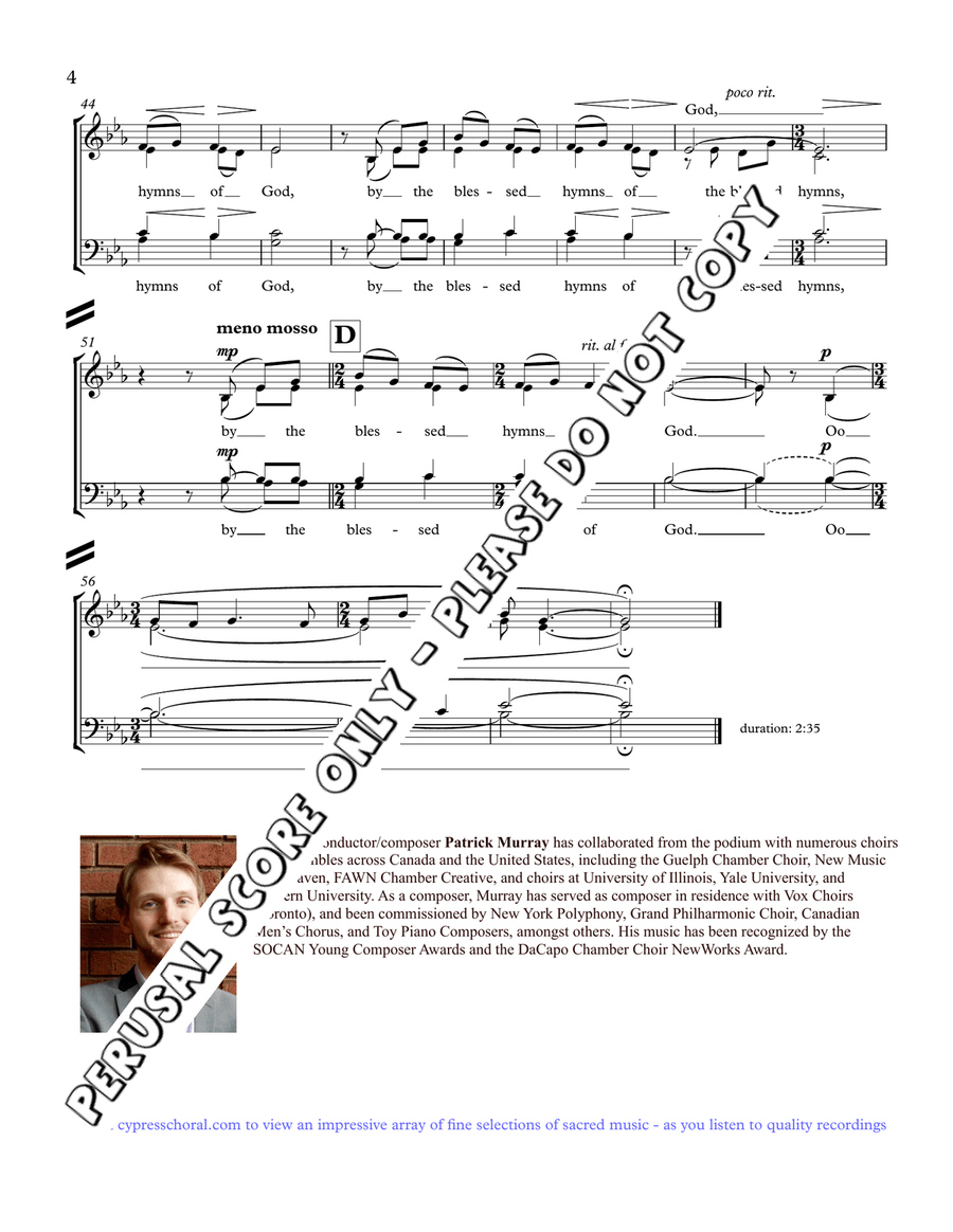 Morning Hymn Morning Hymn 4-Part scores gallery preview page 4