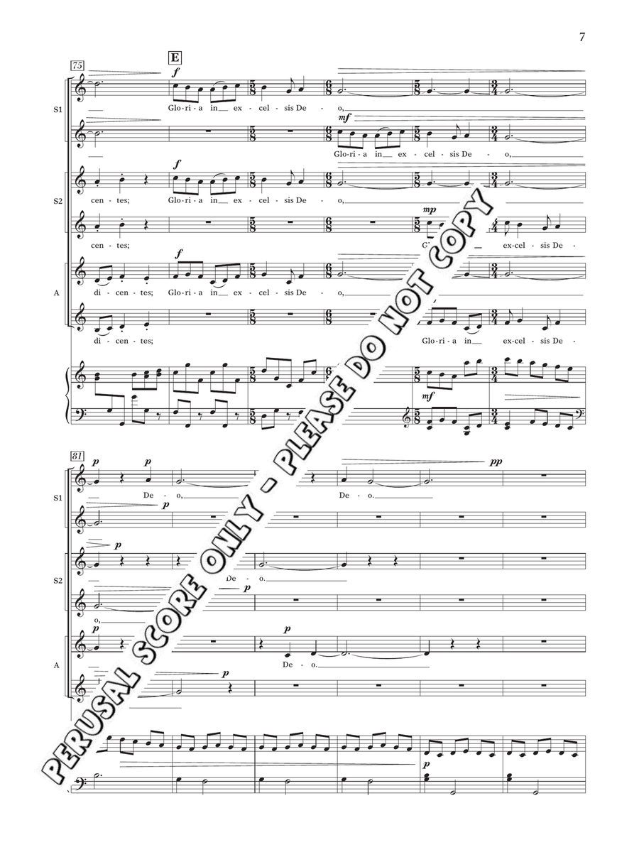 Hodie Christus Natus Est - Harp Version SSAA scores gallery preview page 7