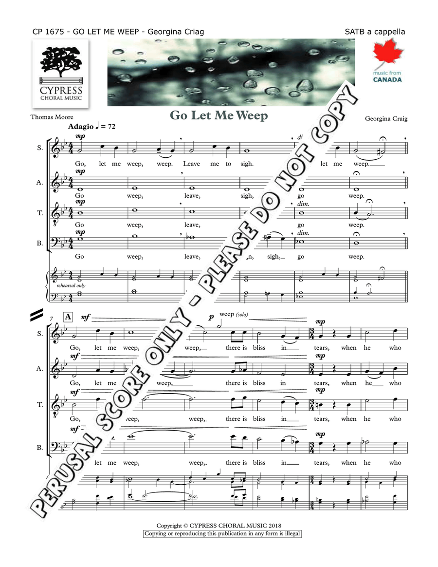Go Let Me Weep Go Let Me Weep 4-Part scores gallery preview page 2