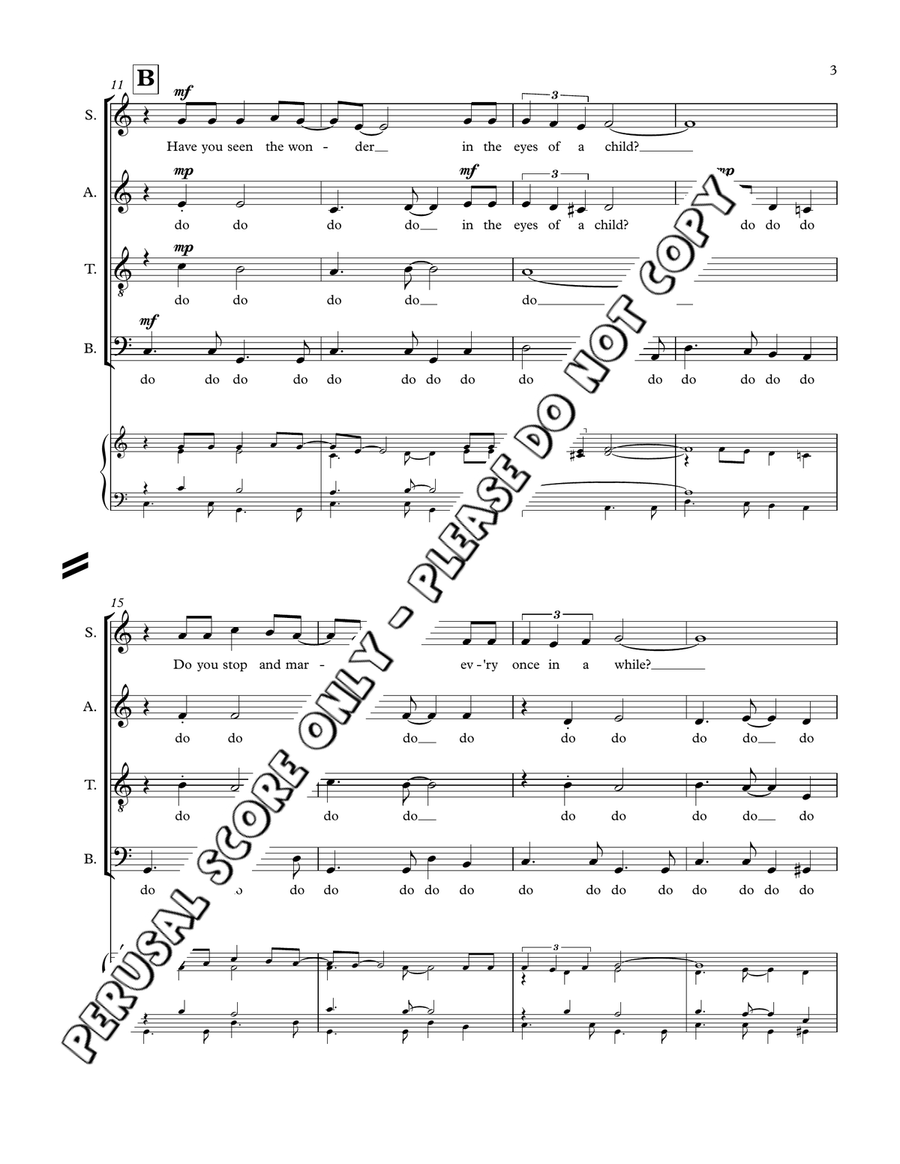 The Wonder Of It All The Wonder Of It All 4-Part scores gallery preview page 3