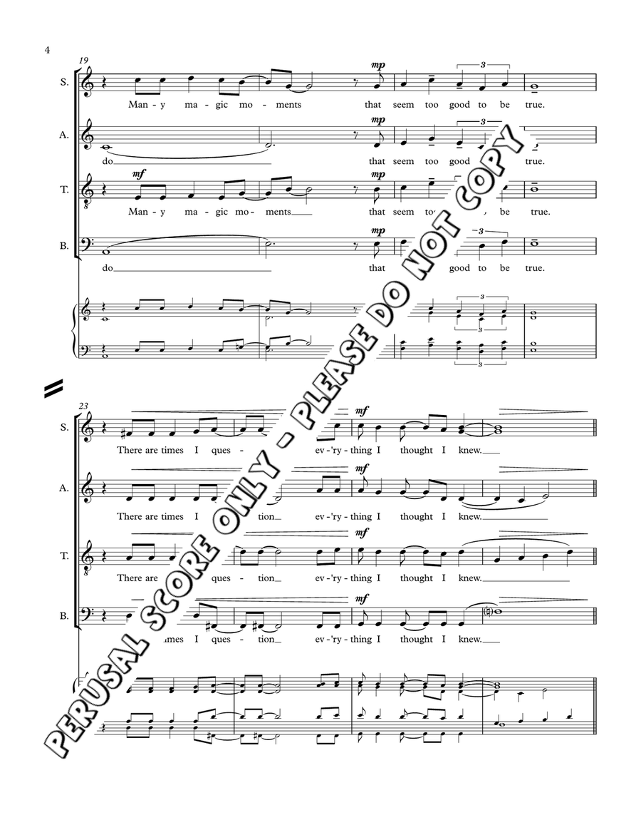 The Wonder Of It All The Wonder Of It All 4-Part scores gallery preview page 4