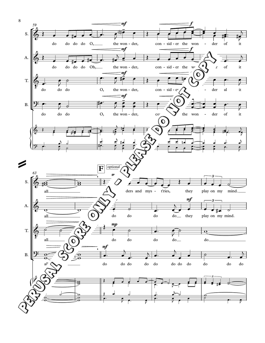 The Wonder Of It All The Wonder Of It All 4-Part scores gallery preview page 8