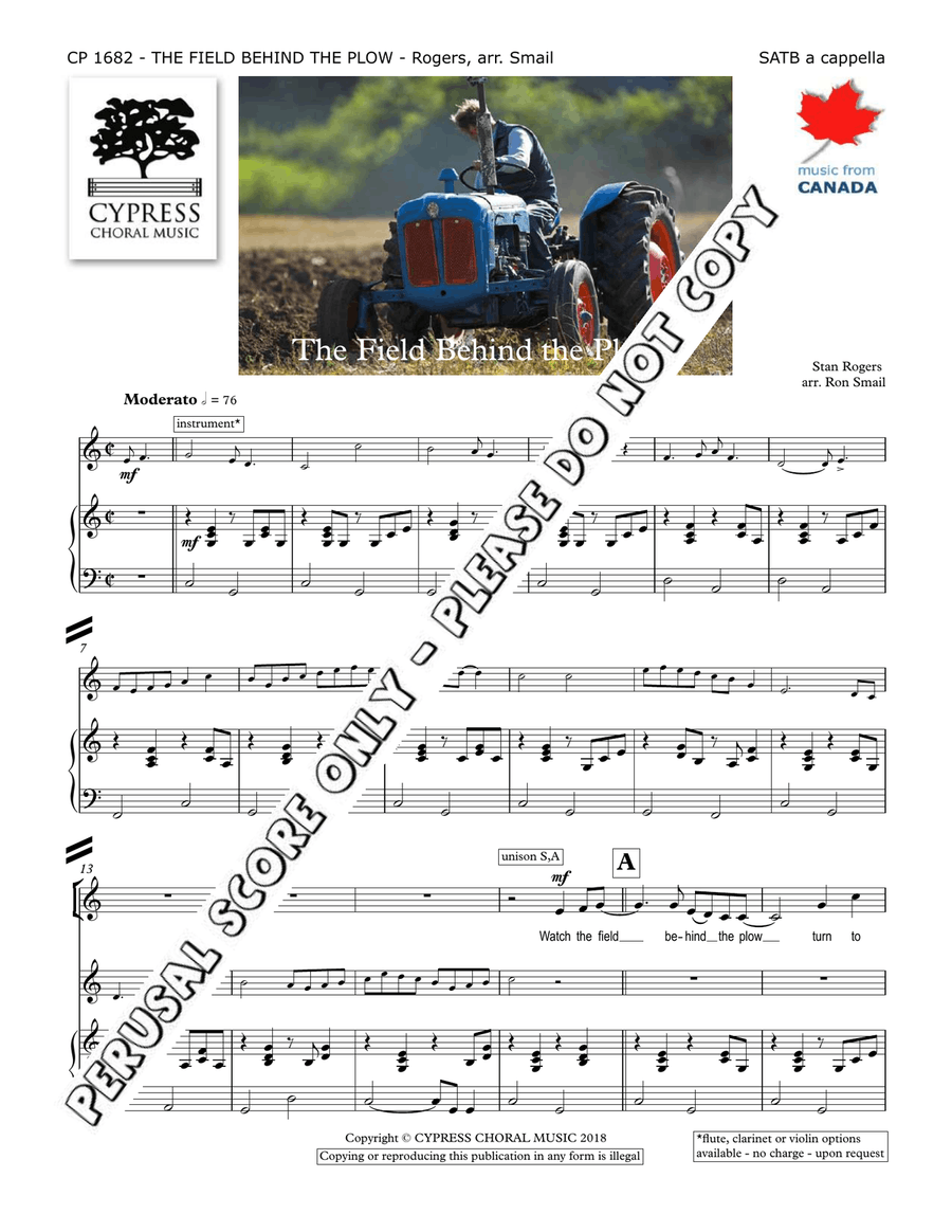 The Field Behind The Plow 4-Part scores gallery preview page 2
