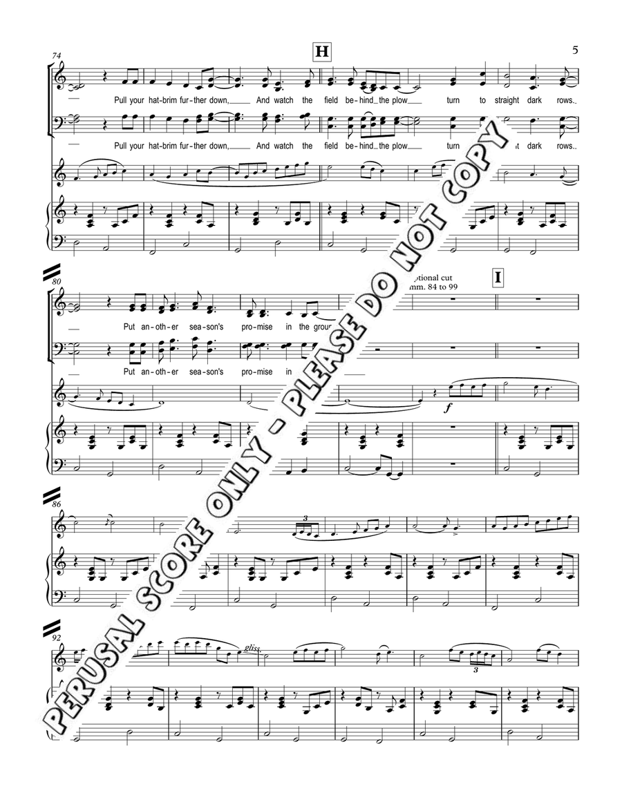 The Field Behind The Plow 4-Part scores gallery preview page 6