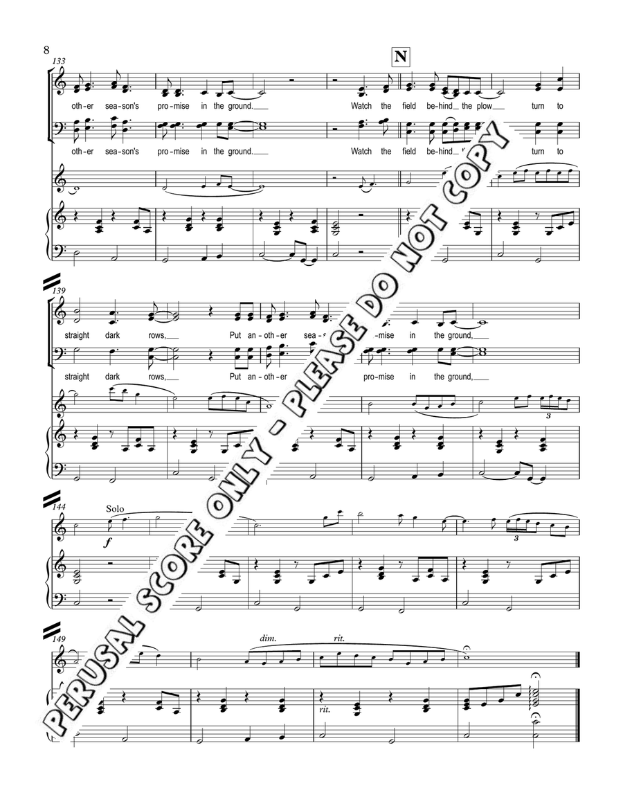 The Field Behind The Plow 4-Part scores gallery preview page 9