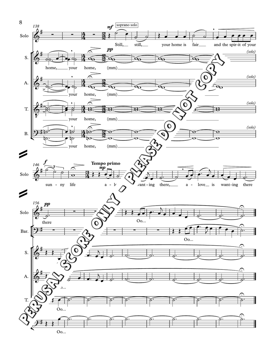Come Home - Rupert Lang Come Home - Rupert Lang 4-Part scores gallery preview page 9