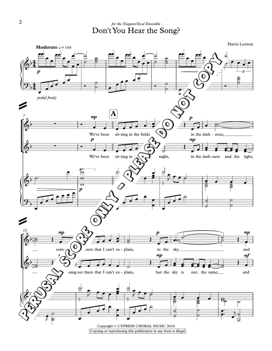 Don't You Hear The Song Don't You Hear The Song Women's Choir scores gallery preview page 2