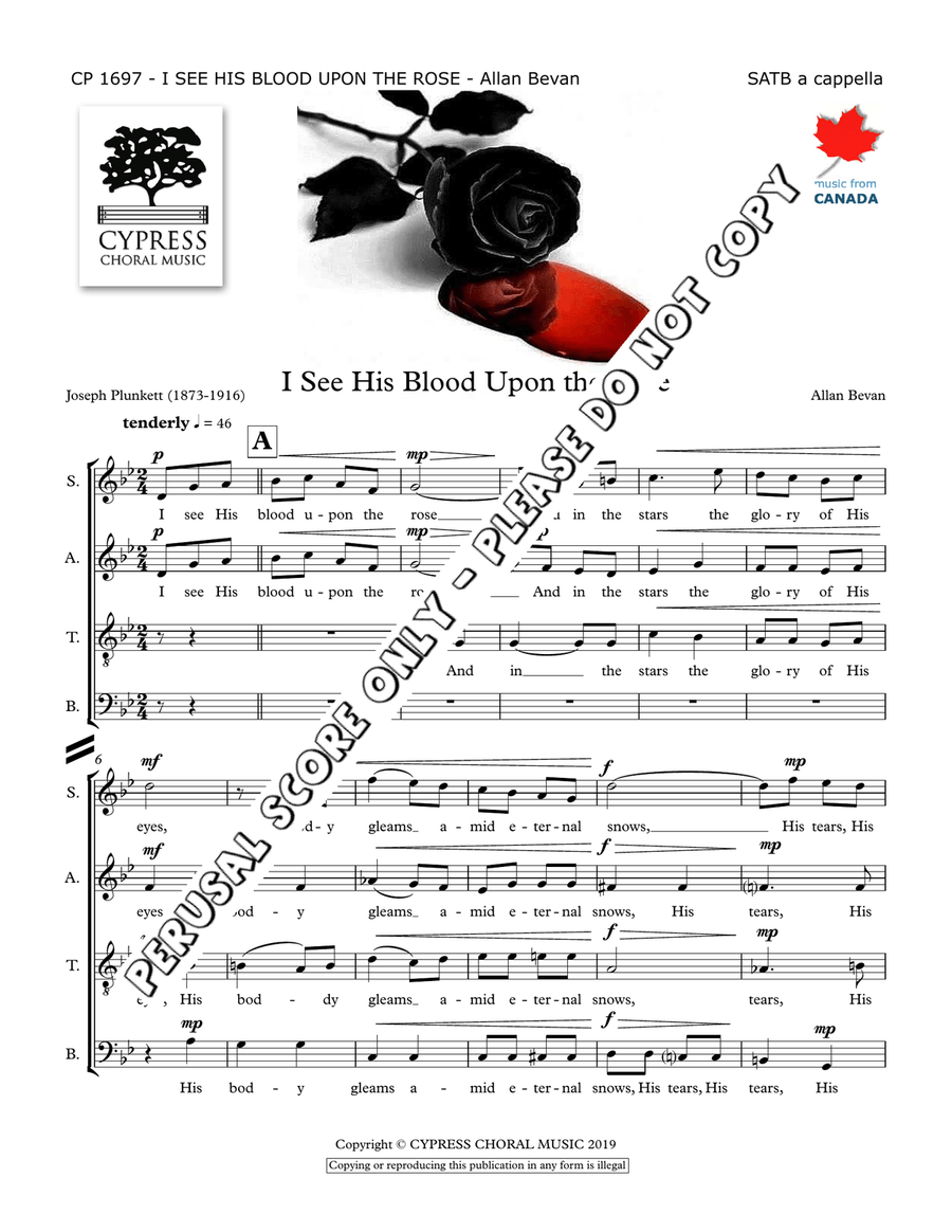 I See His Blood Upon The Rose 4-Part scores gallery preview page 2
