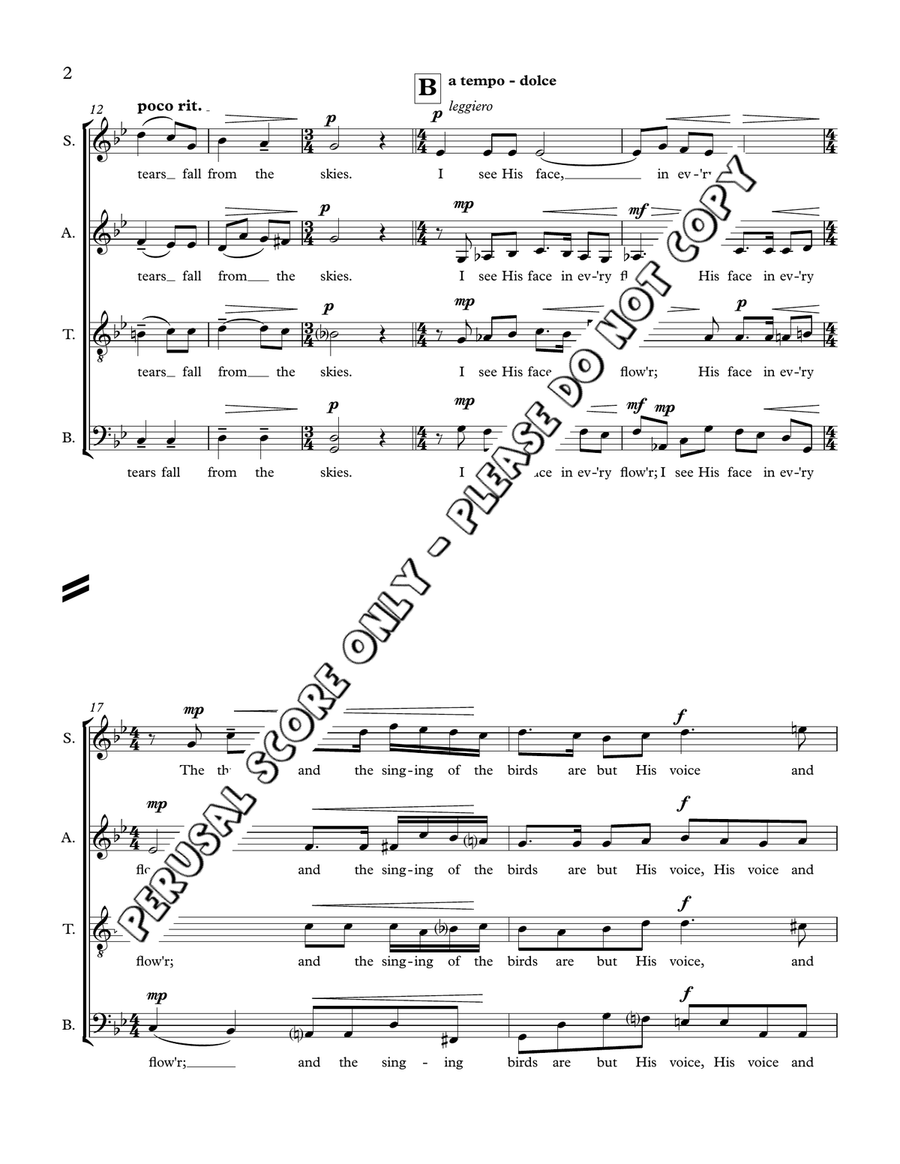 I See His Blood Upon The Rose 4-Part scores gallery preview page 3