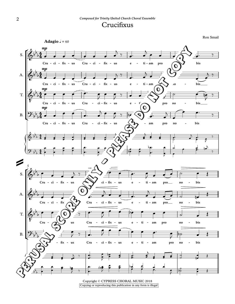 Crucifixus In C Minor Crucifixus In C Minor 4-Part scores gallery preview page 2