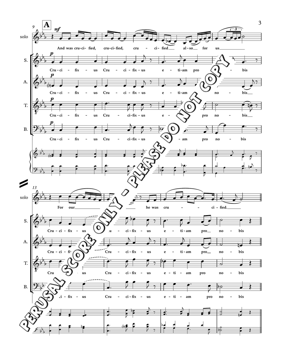 Crucifixus In C Minor Crucifixus In C Minor 4-Part scores gallery preview page 3