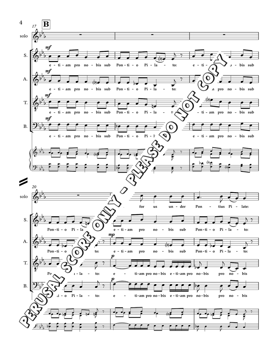 Crucifixus In C Minor Crucifixus In C Minor 4-Part scores gallery preview page 4