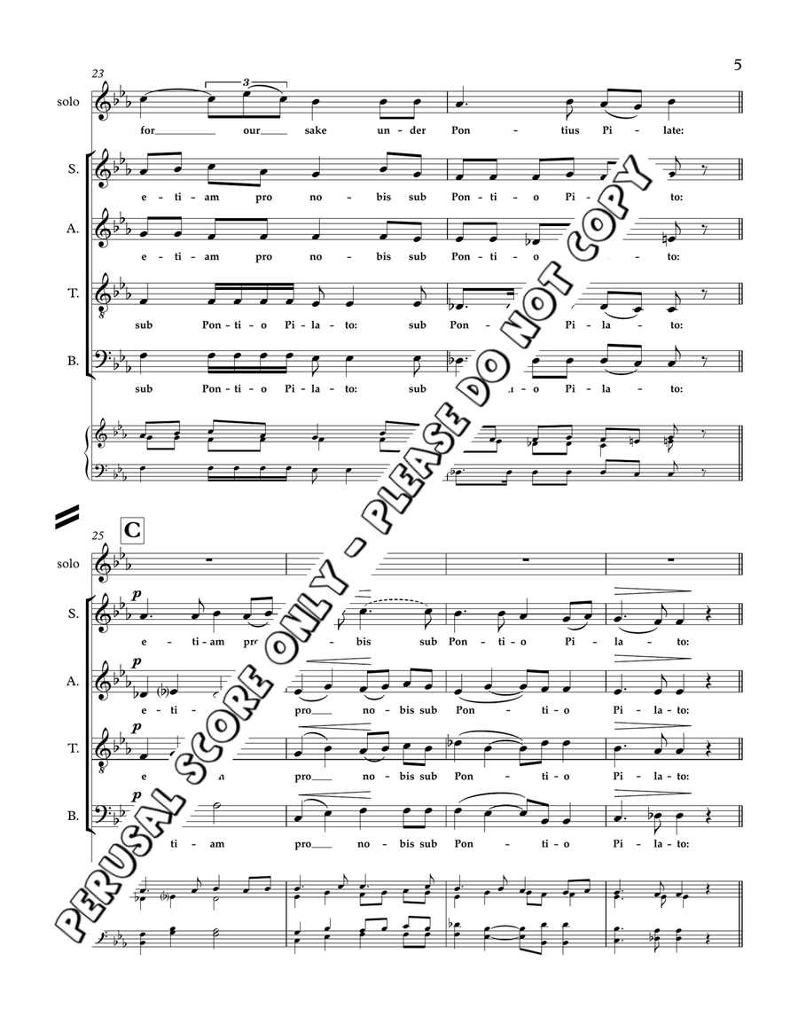 Crucifixus In C Minor Crucifixus In C Minor 4-Part scores gallery preview page 5
