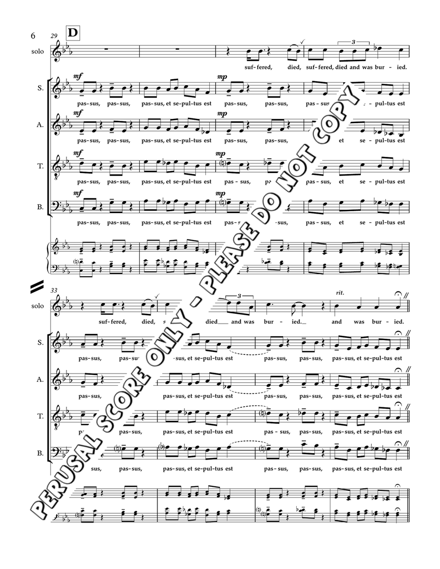Crucifixus In C Minor Crucifixus In C Minor 4-Part scores gallery preview page 6