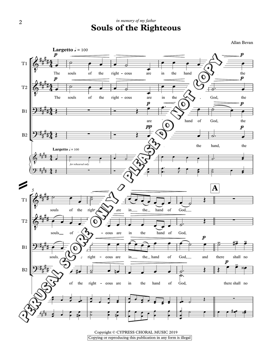 The Souls Of The Righteous TTBB scores gallery preview page 2