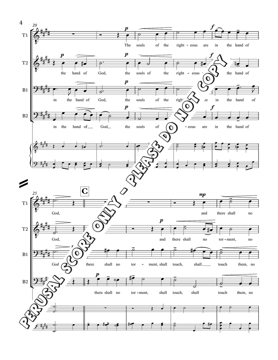 The Souls Of The Righteous TTBB scores gallery preview page 4