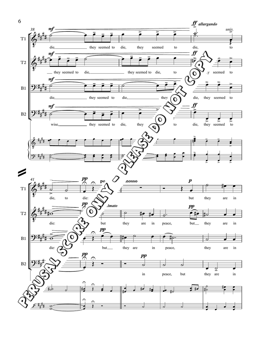 The Souls Of The Righteous TTBB scores gallery preview page 6